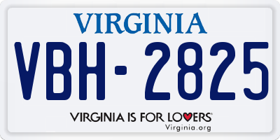 VA license plate VBH2825