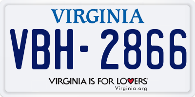VA license plate VBH2866