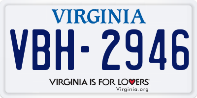 VA license plate VBH2946