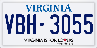 VA license plate VBH3055