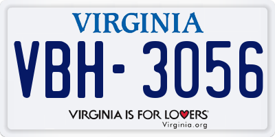 VA license plate VBH3056