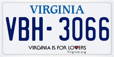 VA license plate VBH3066