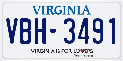 VA license plate VBH3491