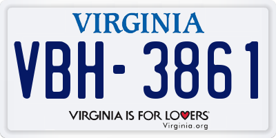 VA license plate VBH3861