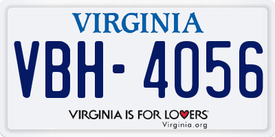 VA license plate VBH4056