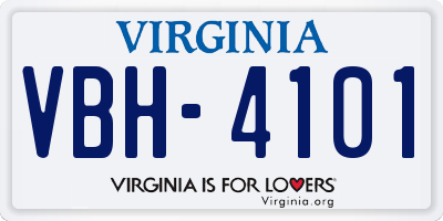 VA license plate VBH4101