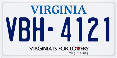 VA license plate VBH4121