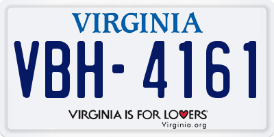 VA license plate VBH4161
