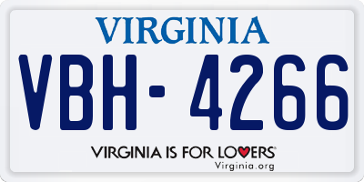 VA license plate VBH4266