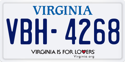 VA license plate VBH4268