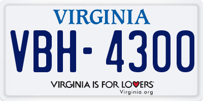 VA license plate VBH4300