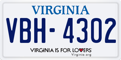 VA license plate VBH4302