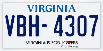 VA license plate VBH4307
