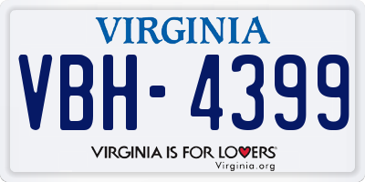 VA license plate VBH4399