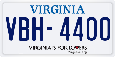 VA license plate VBH4400