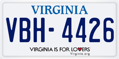 VA license plate VBH4426