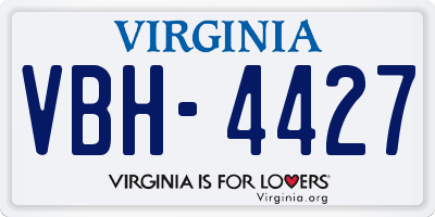 VA license plate VBH4427