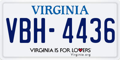 VA license plate VBH4436