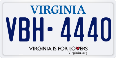 VA license plate VBH4440