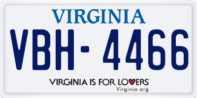 VA license plate VBH4466
