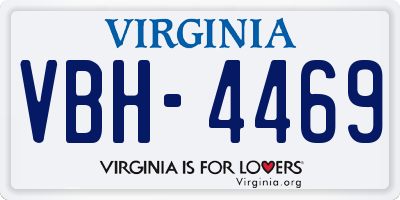 VA license plate VBH4469