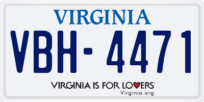 VA license plate VBH4471