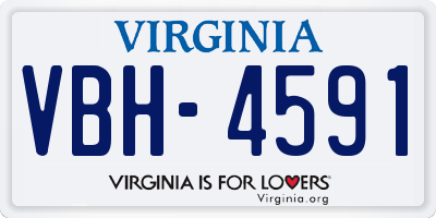 VA license plate VBH4591