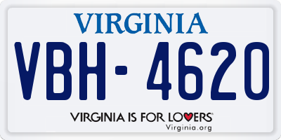 VA license plate VBH4620