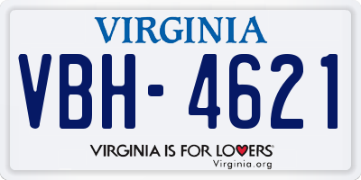 VA license plate VBH4621