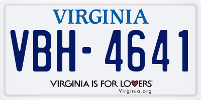 VA license plate VBH4641