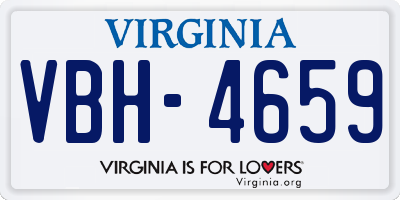 VA license plate VBH4659