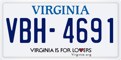 VA license plate VBH4691