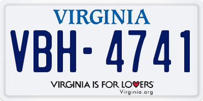 VA license plate VBH4741