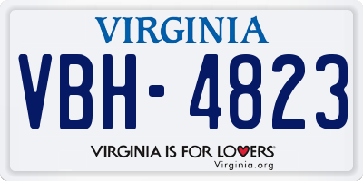 VA license plate VBH4823