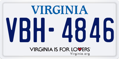 VA license plate VBH4846