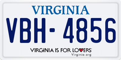 VA license plate VBH4856