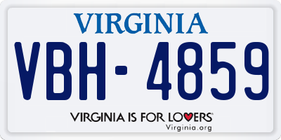 VA license plate VBH4859