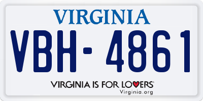 VA license plate VBH4861