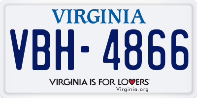VA license plate VBH4866