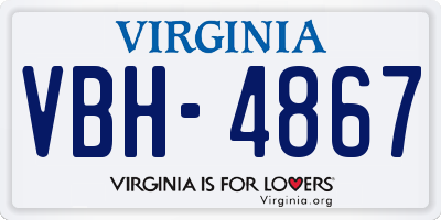VA license plate VBH4867