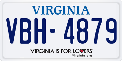 VA license plate VBH4879