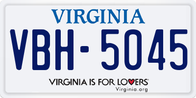 VA license plate VBH5045