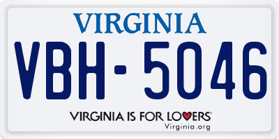 VA license plate VBH5046