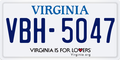 VA license plate VBH5047