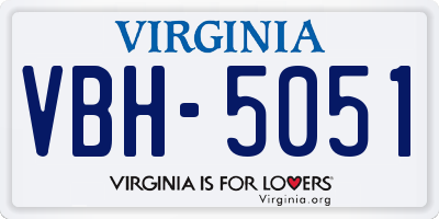 VA license plate VBH5051