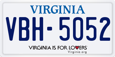 VA license plate VBH5052