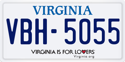 VA license plate VBH5055
