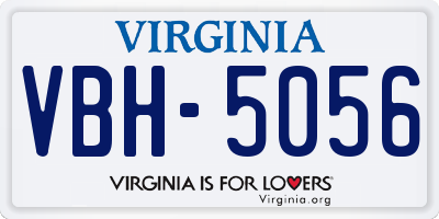 VA license plate VBH5056