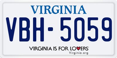 VA license plate VBH5059