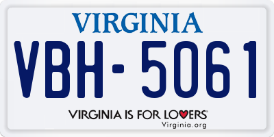 VA license plate VBH5061